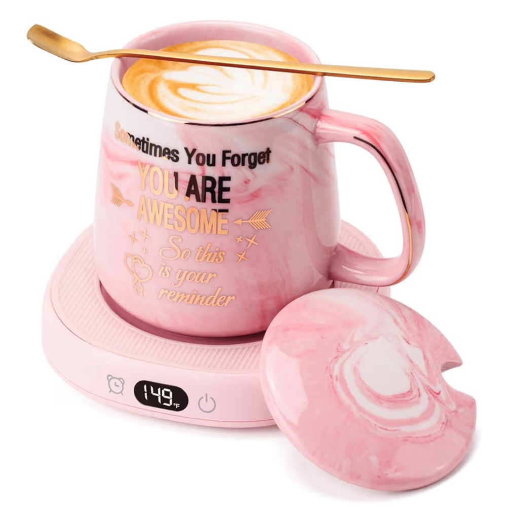 Coffee Mug Warmer & You are Awesome Mug Set